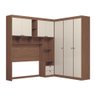 Guarda-roupa Casal Modulado Lugano Jatobá-areia 7 Portas 4 Gavetas Cabideiro - 3