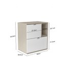 Ver imagem 2 de Gabinete para Banheiro Nordic 58cm Argento/branco Móveis Bosi