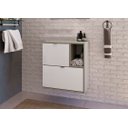 Ver imagem 1 de Gabinete para Banheiro Nordic 58cm Argento/branco Móveis Bosi