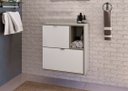 Ver imagem 1 de Gabinete para Banheiro Nordic 58cm Argento/branco Móveis Bosi