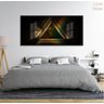 Quadro Decorativo Banda Pink Floyd color 130x60 Moldura Preta 2x2 - 5