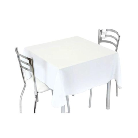 Kit 10 Toalhas de Mesa 4 Lugares 1,40x1,40 Oxford Branco