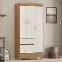 Ver imagem 1 de Guarda-roupa Wind 3 Portas Amêndola/off-white - Demóbile