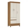 Guarda-roupa Wind 3 Portas Amêndola/off-white - Demóbile - 2