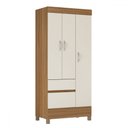 Ver imagem 2 de Guarda-roupa Wind 3 Portas Amêndola/off-white - Demóbile