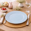 Ver imagem 1 de Prato Redondo Raso Porcelana Azul 27cm Cromus
