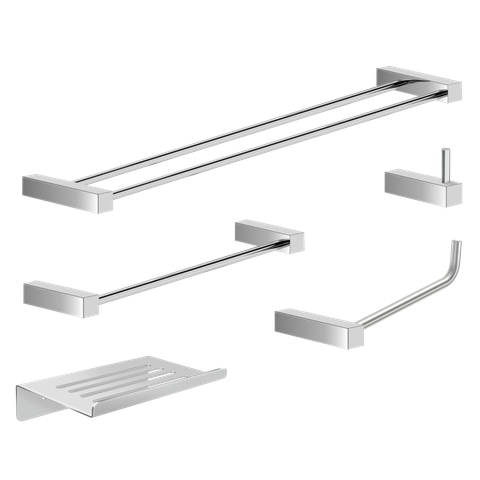 Kit de Acessórios para Banheiro Escovado 5 Peças 2190tr Grego Metal