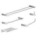 Ver imagem 1 de Kit de Acessórios para Banheiro Escovado 5 Peças 2190tr Grego Metal