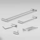Ver imagem 4 de Kit de Acessórios para Banheiro Escovado 5 Peças 2190tr Grego Metal