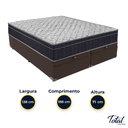 Ver imagem 3 de Cama Box Baú Bipartido Casal Marrom e Colchão Airtech 150 D45 Ortobom