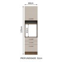 Ver imagem 3 de Torre Quente 60 Cm 1 Porta 3 Gavetas Rustic/crema Agata Madesa