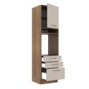 Ver imagem 5 de Torre Quente 60 Cm 1 Porta 3 Gavetas Rustic/crema Agata Madesa