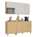 Ver imagem 5 de Cozinha Compacta 100 MDF 5 Peças com Tampo e Nicho para Micro-Ondas 180cm Aura Luciane Móveis