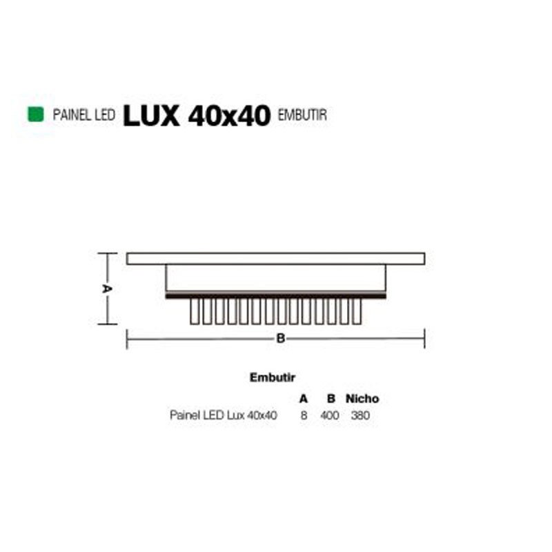 Painel Led Pro Margirius Painel Led Pro 40x40 Embutir 4000k - 2