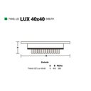 Ver imagem 2 de Painel Led Pro Margirius Painel Led Pro 40x40 Embutir 4000k