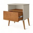 Ver imagem 1 de Mesa de Cabeceira Cancun Off White e Naturalle Bechara