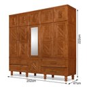 Ver imagem 2 de Guarda Roupa Chicago Com Espelho Imbuia 105 - Cor: Marrom