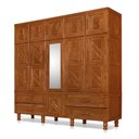 Ver imagem 1 de Guarda Roupa Chicago Com Espelho Imbuia 105 - Cor: Marrom