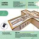 Ver imagem 3 de Luminária Crucifixo Cristo em Mdf com Iluminação Led