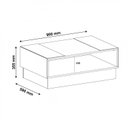 Ver imagem 5 de Conjunto Sala de Estar Rack para TV até 75 Polegadas Liverpool com Mesa Centro Detroit Yescasa