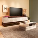 Ver imagem 1 de Conjunto Sala de Estar Rack para TV até 75 Polegadas Liverpool com Mesa Centro Detroit Yescasa