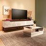 Conjunto Sala de Estar Rack para TV até 75 Polegadas Liverpool com Mesa Centro Detroit Yescasa - 1