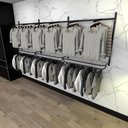 Ver imagem 1 de Arara de Roupas Closet Quarto com 16 Peças Cremalheira 300x100 Cm Cor Preto Modelo Clst1b437