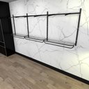 Ver imagem 2 de Arara de Roupas Closet Quarto com 16 Peças Cremalheira 300x100 Cm Cor Preto Modelo Clst1b437