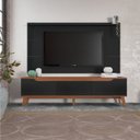Ver imagem 1 de Conjunto Sala de Estar Rack Liverpool com Painel para TV até 60 Polegadas Slim Yescasa