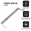 Ver imagem 3 de Fonte Slim Drive 48W 12V 4A Bivolt Perfil Fita Led Lustre Multiuso Luminaria AB.MIDIA D106048