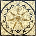 Ver imagem 1 de Piso em Mosaico Romano Estrela e Proteção em 7 Pontas 60cm
