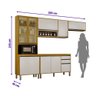 Cozinha Completa Nala com Cristaleira 4 Peças 9 Portas Mobilihouse - 3