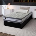 Ver imagem 1 de Conjunto Cama Box Solteiro c/ Molas Ensacadas Alpine Preto 88x188x65
