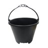 Balde Plástico Preto 12 Litros C/ Pegador no Fundo -brasipla - 1