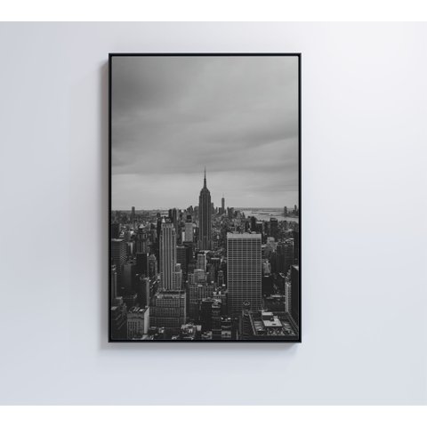 QUADRO EMPIRE STATE PRETO E BRANCO Decor&Quadros CID003