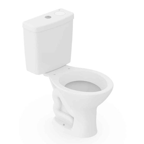 Bacia com Caixa Acoplada Ecoflush 3/6 Lts Smart Clean Saveiro Branco Celite