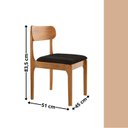 Ver imagem 4 de Conjunto de Mesa de Jantar Bellini Tampo 180cm Laqueado Canto Moeda 6 Cadeiras Bellini Off White/Linho Preto/Imbuia Marrom/Cinamomo/La