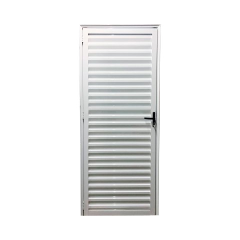Porta Palheta de Alumínio Branco 210x80 Lado Direito Linha 25