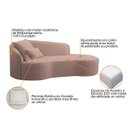 Ver imagem 4 de Divã Recamier Curvo Sala de Estar Inglaterra Lado Direito 200cm Linho Rose - Incasa Decor
