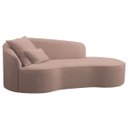 Ver imagem 1 de Divã Recamier Curvo Sala de Estar Inglaterra Lado Direito 200cm Linho Rose - Incasa Decor