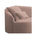 Ver imagem 5 de Divã Recamier Curvo Sala de Estar Inglaterra Lado Direito 200cm Linho Rose - Incasa Decor