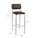 Ver imagem 3 de Banqueta B360 Marrom/Cromado/Metalizado