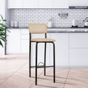 Ver imagem 2 de Banqueta B360 Bege/Preto/Metalizado
