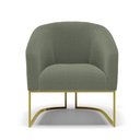 Ver imagem 5 de Poltrona Decorativa Base Industrial Dourado Stella Bouclê Menta D03 - D'Rossi