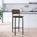 Ver imagem 2 de Banqueta B360 Marrom/Preto/Metalizado