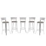 Banqueta Bistro para Bar, Cozinha, Balcão em Alumínio e Fibra Tc Zanutto 5 Unidades Marmore - 1