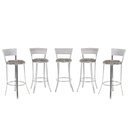 Ver imagem 1 de Banqueta Bistro para Bar, Cozinha, Balcão em Alumínio e Fibra Tc Zanutto 5 Unidades Marmore