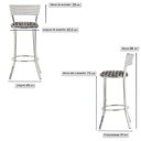 Ver imagem 2 de Banqueta Bistro para Bar, Cozinha, Balcão em Alumínio e Fibra Tc Zanutto 5 Unidades Marmore