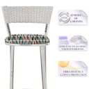 Ver imagem 3 de Banqueta Bistro para Bar, Cozinha, Balcão em Alumínio e Fibra Tc Zanutto 5 Unidades Marmore