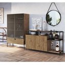 Ver imagem 2 de Conjunto Sala de Jantar Cristaleira com Balcão Buffet York Industrial 